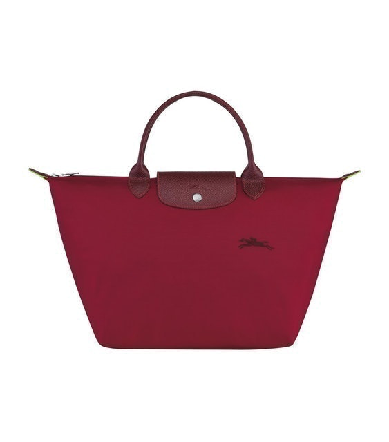 Le Pliage Green Top Handle Bag M Red 2