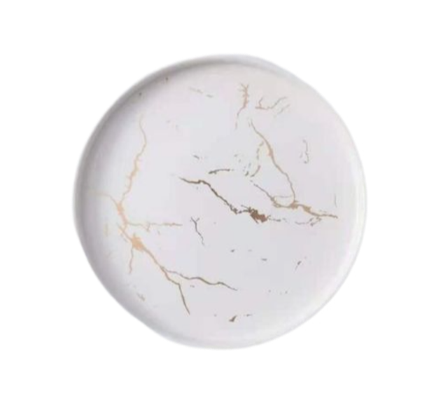 Round Marble Ceramic Plate 2
