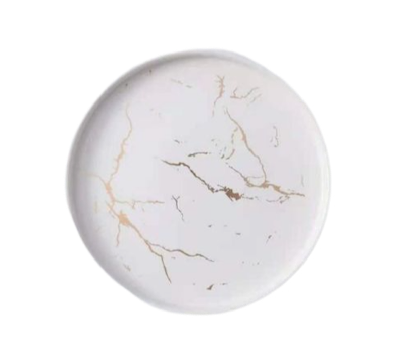 Round Marble Ceramic Plate 2