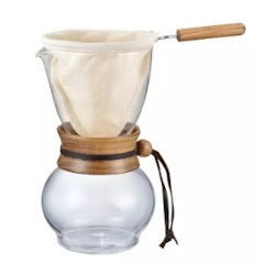 Woodneck Drip Coffee Pot With Cloth Filter