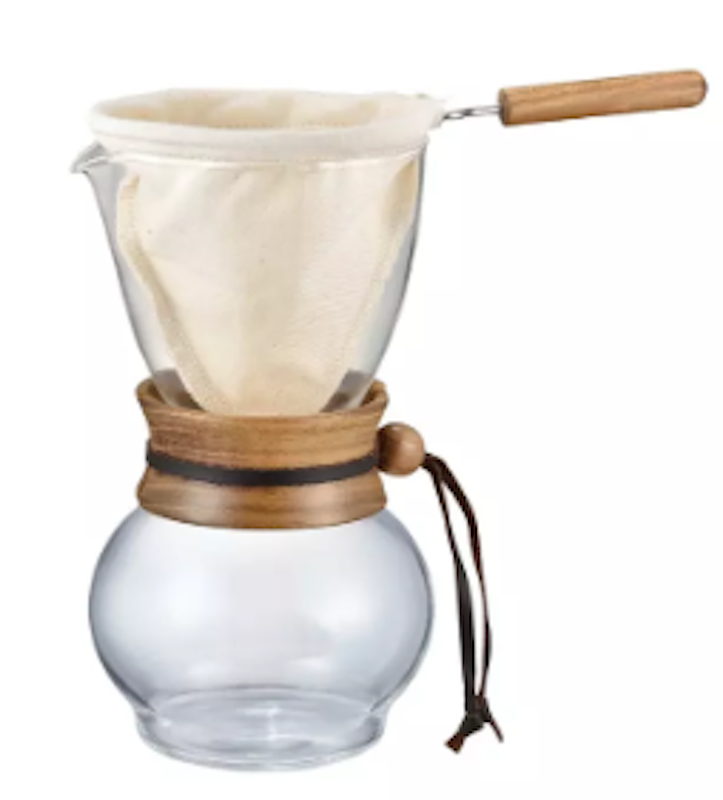 Woodneck Drip Coffee Pot With Cloth Filter 1