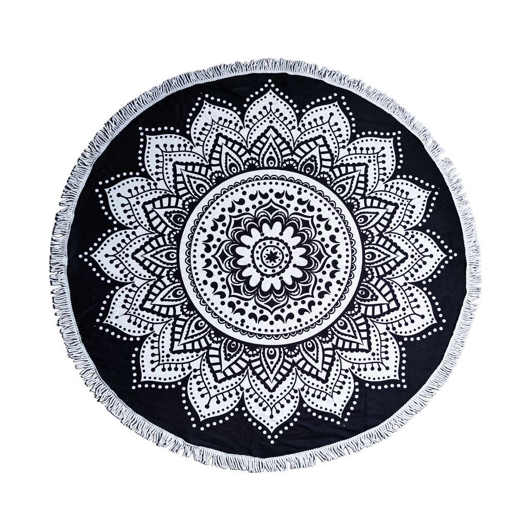 Mandala Round Tie Dye Adult Microfiber Beach Towel 3