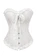 Lucky Doll White Jacquard Vintage Bustier Ruffle Corset 1