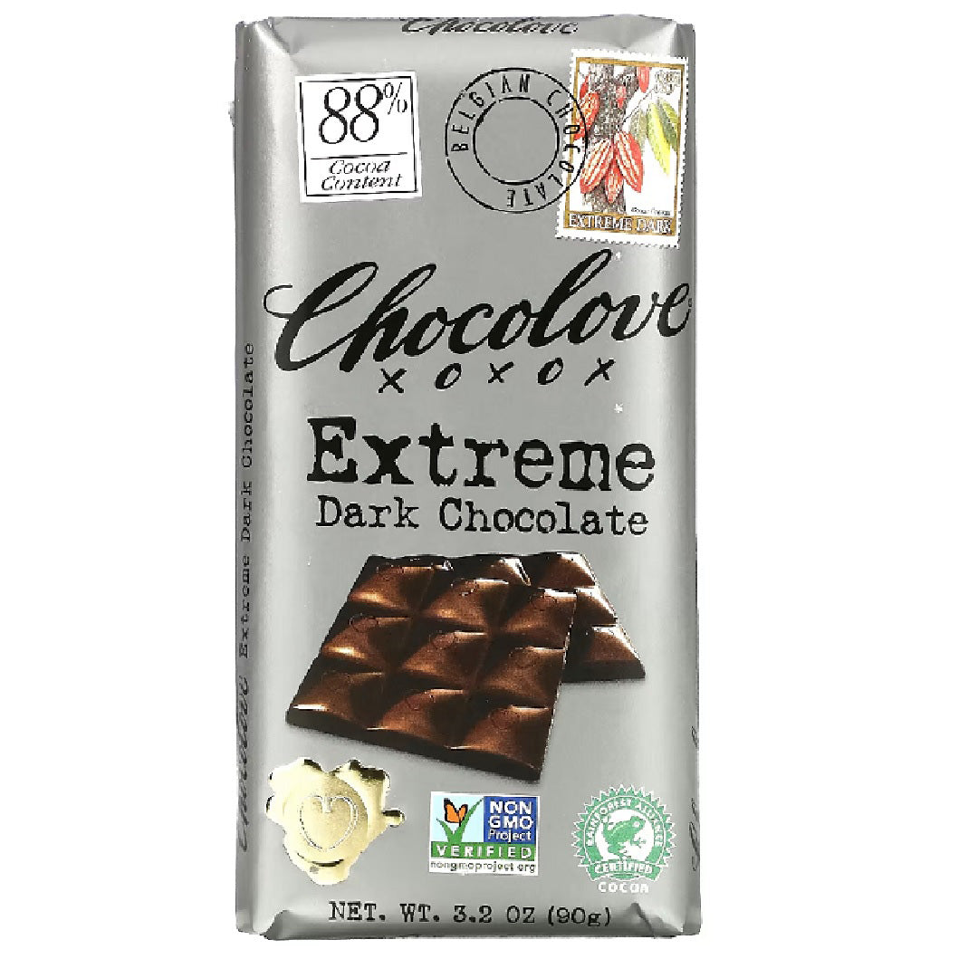 Extreme Dark Chocolate Bar 88% Cocoa	 1