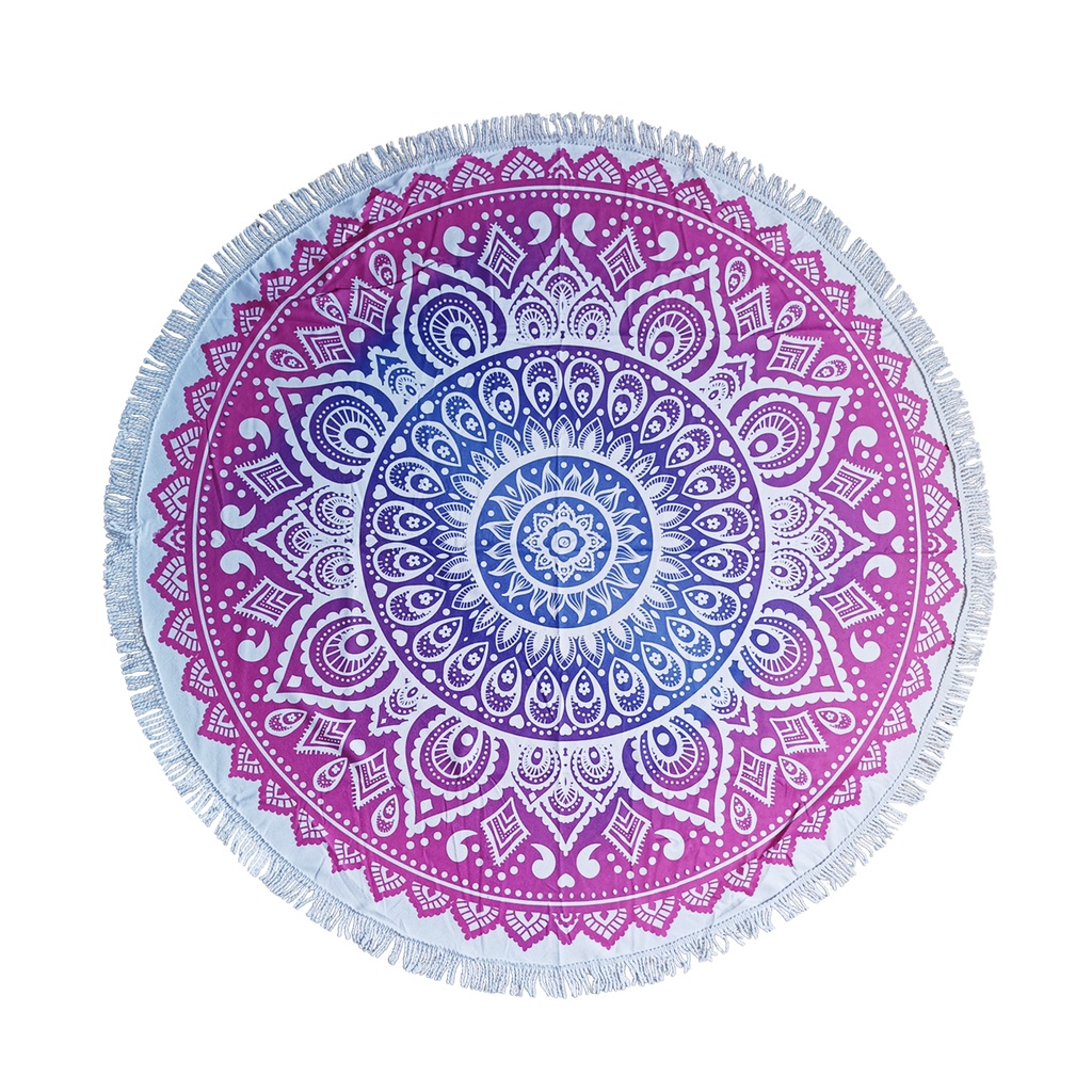 Mandala Round Tie Dye Adult Microfiber Beach Towel 1