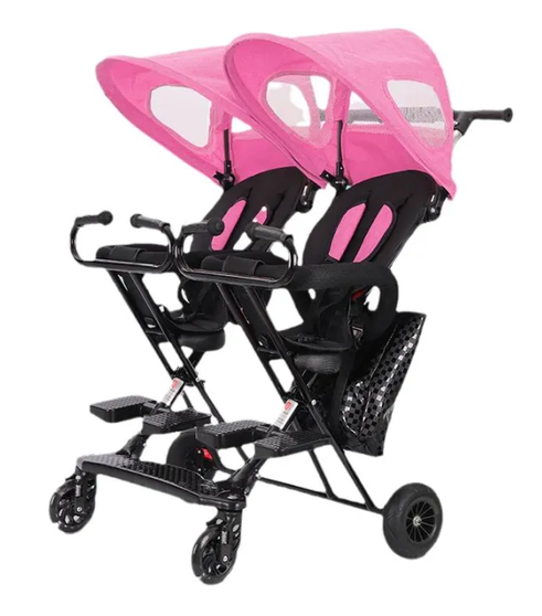 Compact Foldable Dual-Seating Stroller	 1