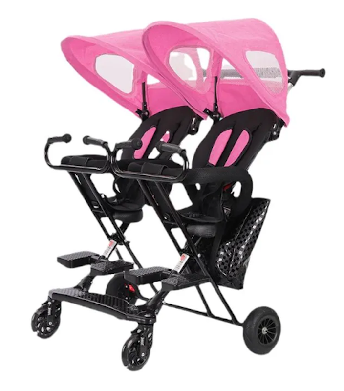 Compact Foldable Dual-Seating Stroller 1
