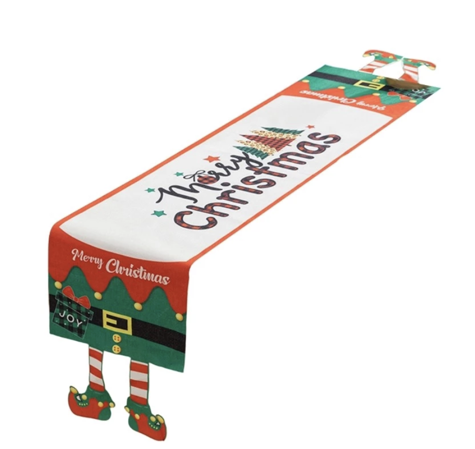 Christmas Table Runner with Seasonal Decoration 1