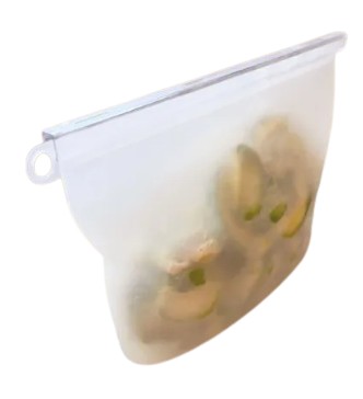 White Silicone Resealable Bag (340 mL)	  1