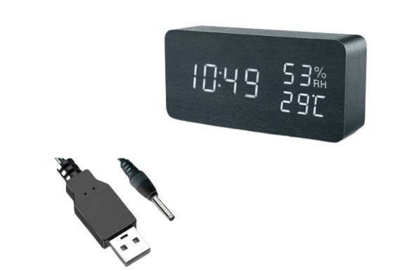 Digital Alarm Clock LED Wooden	  2