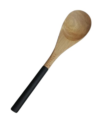 Silicone Handles Solid Spoon Wooden	  2