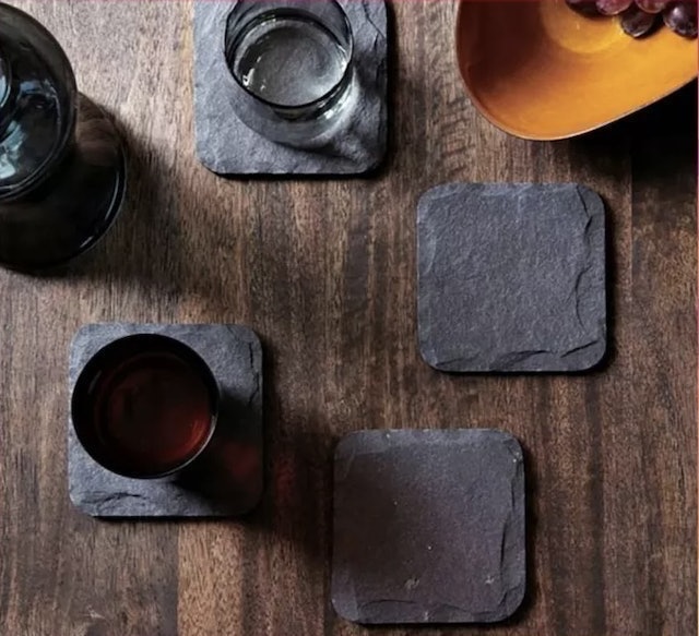 Black Slate Stone Coaster 2
