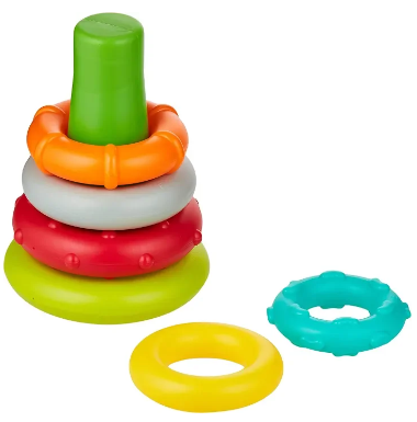 Rock 'N Stack Rings (BPA-Free) | Sensory Developmental Toy	 2