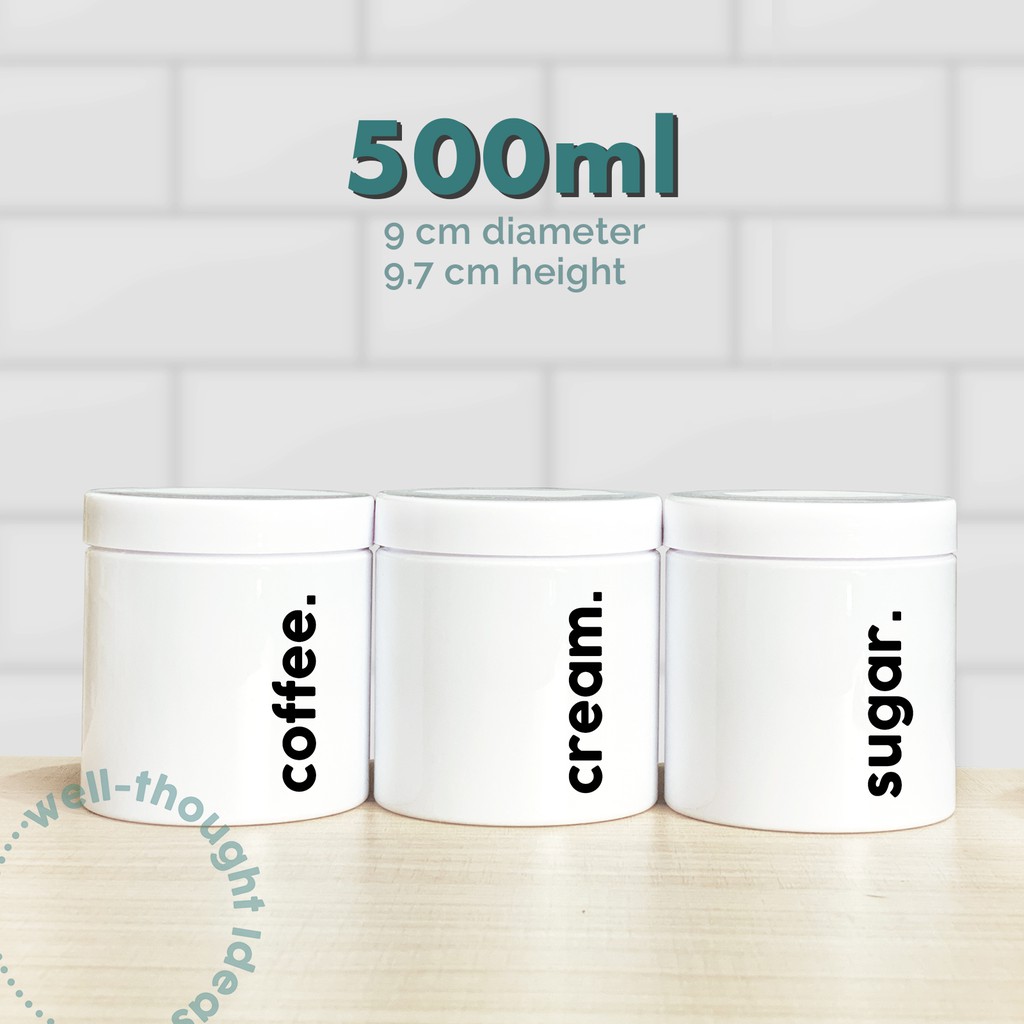 Minimalist White Condiment Jar  4