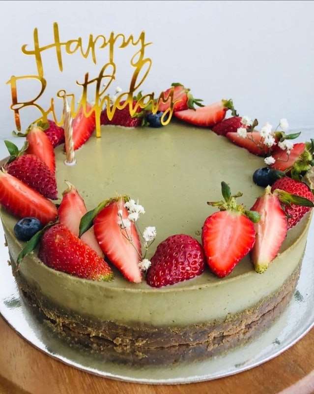 Matcha Tofu-Based Cheesecake 4