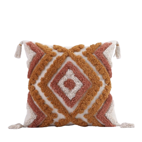 Morocco Tufted Boho Pillow Case 1