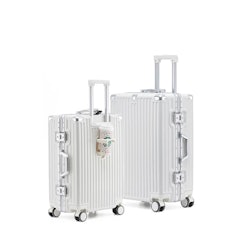 Aluminum TSA 20/24-Inch Luggage With Hook, USB Charging Port