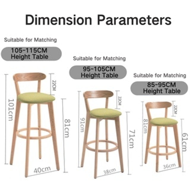 Solid Wood Bar Stool 11