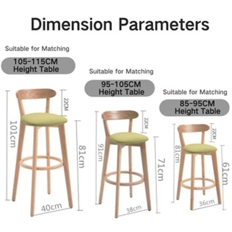 Solid Wood Bar Stool 11