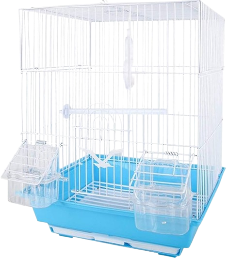 Stainless Bird Cage With Feeder 1