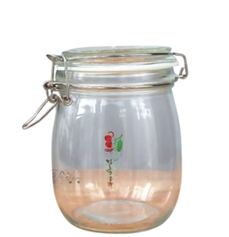 Airtight Round Glass Jar With Lock 1