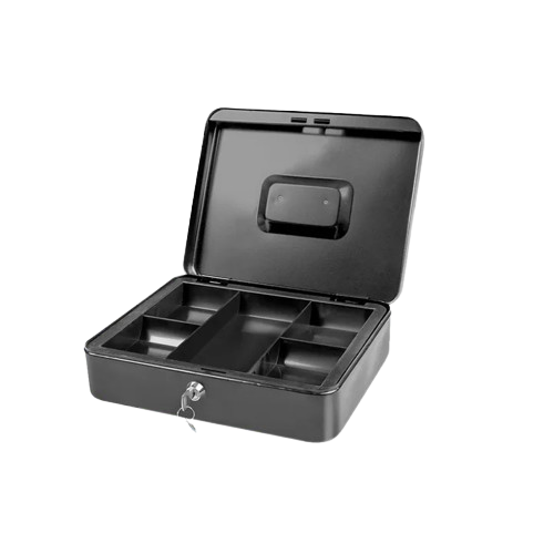 Cash Box With 5 Compartment Coin Tray 1