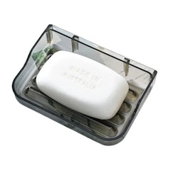 Transparent Wall Mounted Self Draining Soap Holder Hanging Bathroom Organizer Shelf