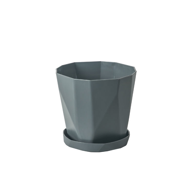 Nordic Minimalist Geometric Plastic Pots w/ Catch Plate 3