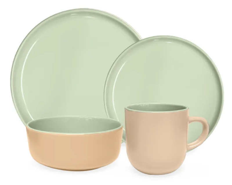 Glossy 8 Piece Two-Toned Dinner Set 1