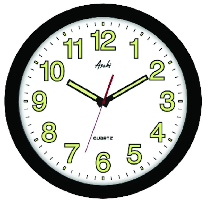 Glow in the Dark Round Wall Clock 1