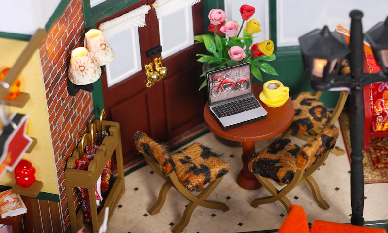 DIY Miniature Central Perk Dollhouse Set 3