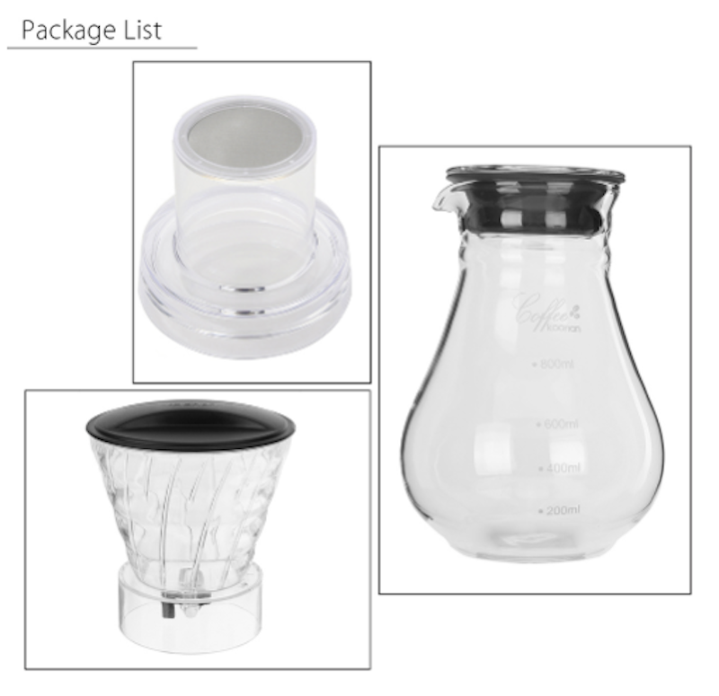 1000ML Ice Cube Filter Cold Drip Coffee Maker 5