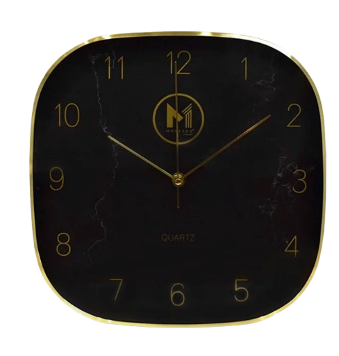 Wall Clock 11 inches Metallic Marble Finish  1