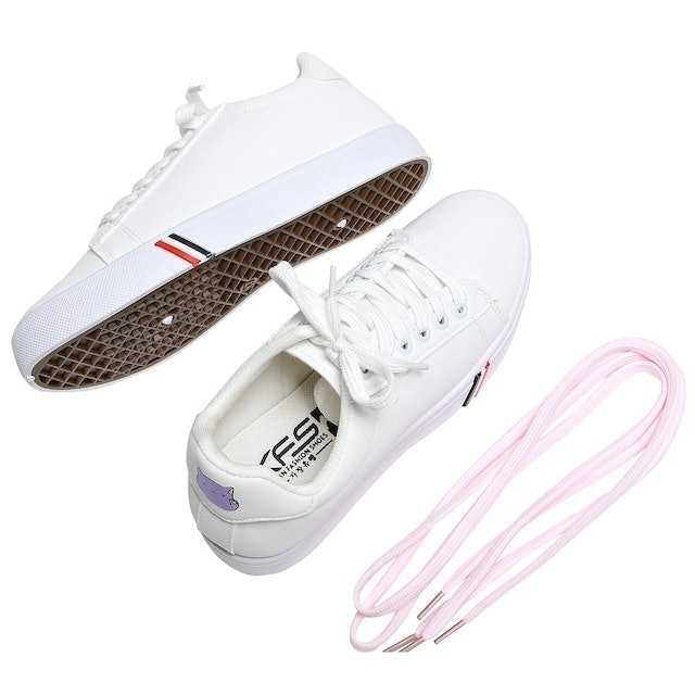 Korean Cat White Leather Shoes 1