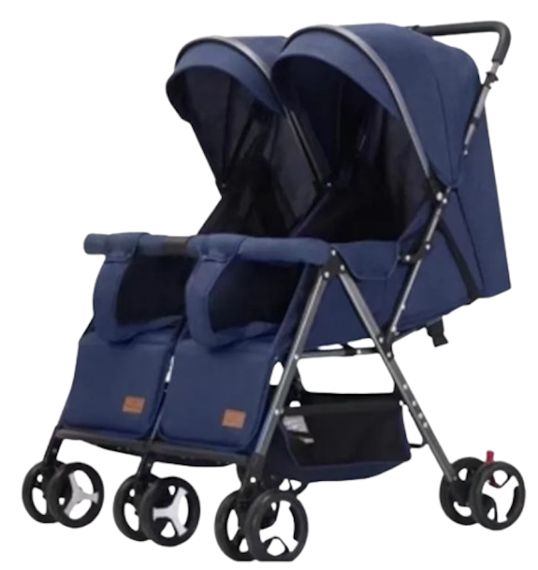 Lightweight Adjustable Folding Twin Stroller 1