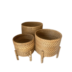 Rattan Planter With Stand