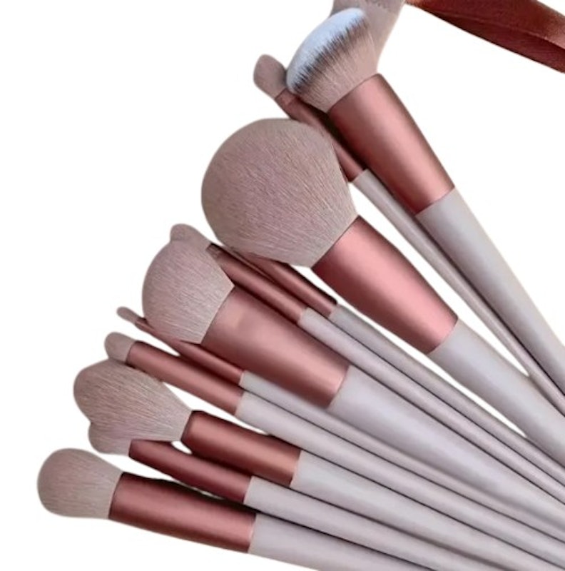 Soft Make Up Brush Set With Flannel Cloth Bag 1