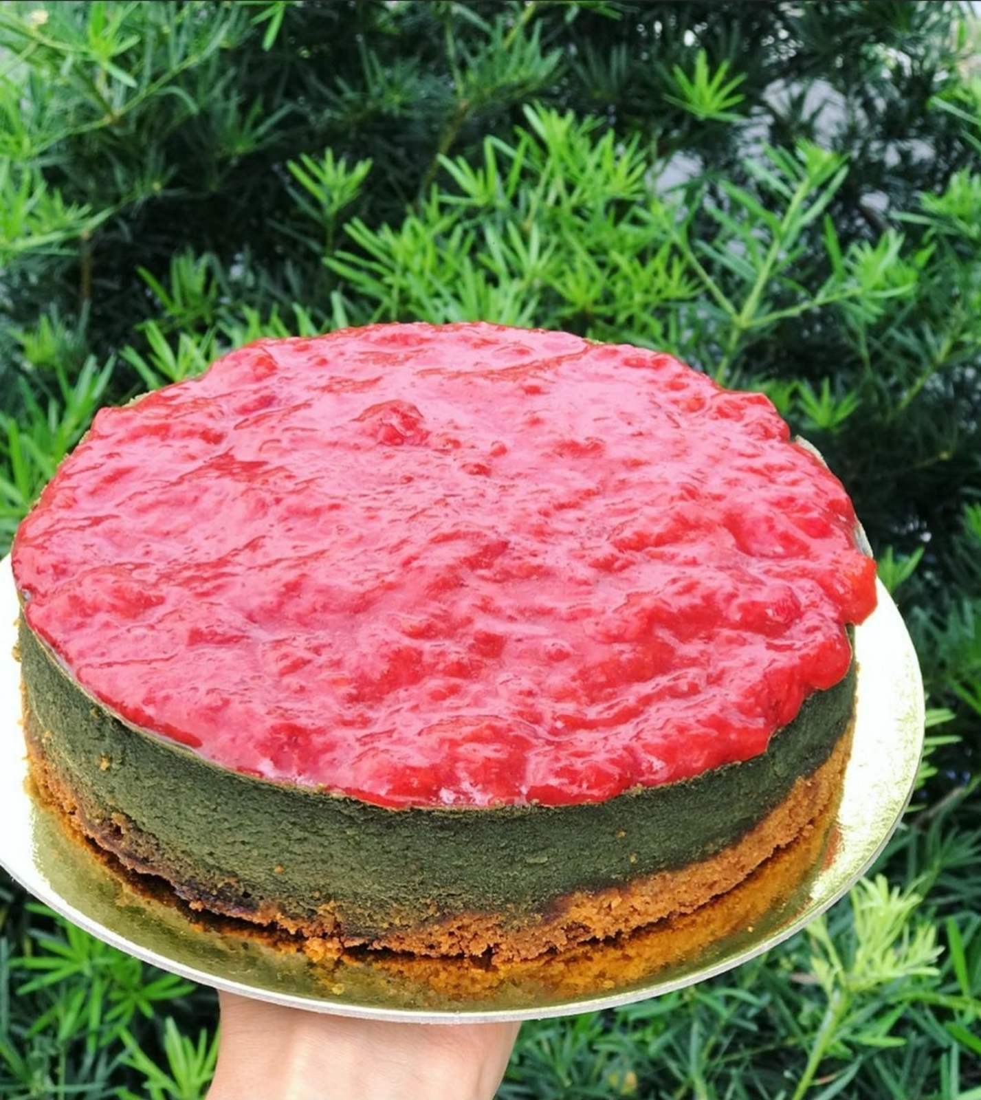 Matcha Tofu-Based Cheesecake 2