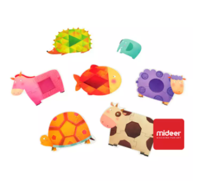 First Puzzle Animals Geometry Early Learning Educational Toy Jigsaw 3