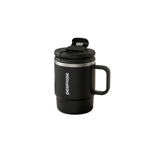 Stainless Steel Coffee Mug With Handle 1