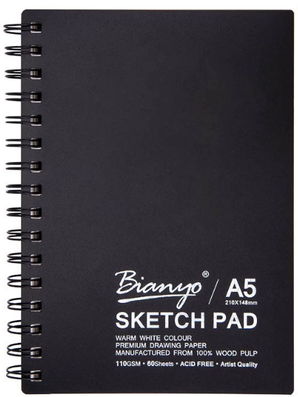 A4/A5 Vintage Sketch Notebook for Sketch Design 110GSM Paper/60 Sheets	 1