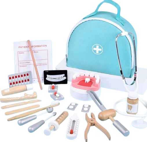 Wooden Doctor Kit Pretend Play Set 1