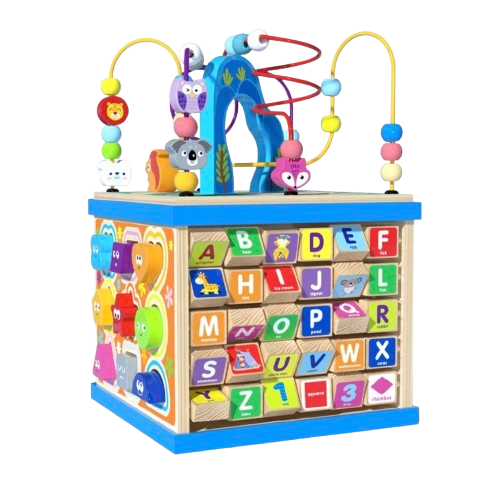 Childhood Learning Wooden Maze and Clock Toy 1