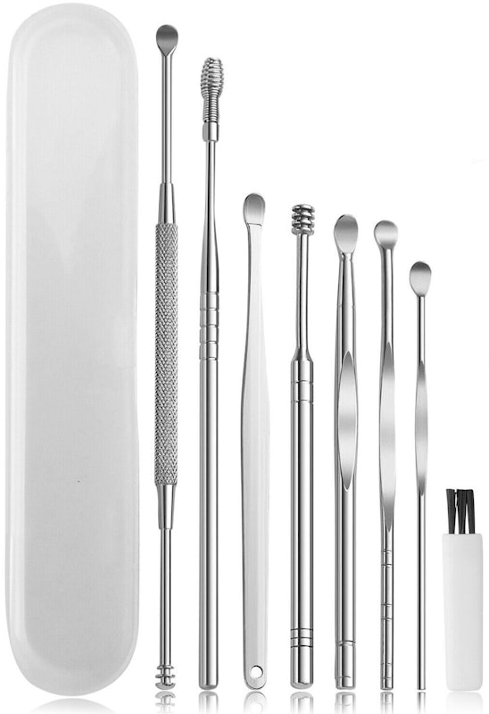 8 Pcs Ear Pick Double Ended Spring Ear Wax Cleaner Tool Set