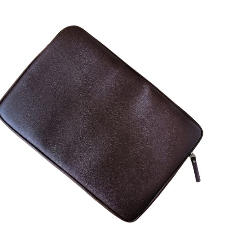 Leather sales laptop pouch
