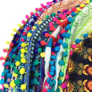 Round Mandala Bohemian Throw Pillowcase 7