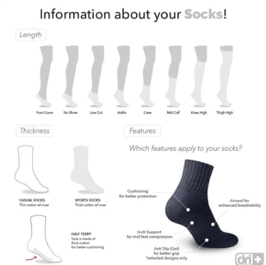 Dri Plus Men’s Thick Sports Foot Cover 3