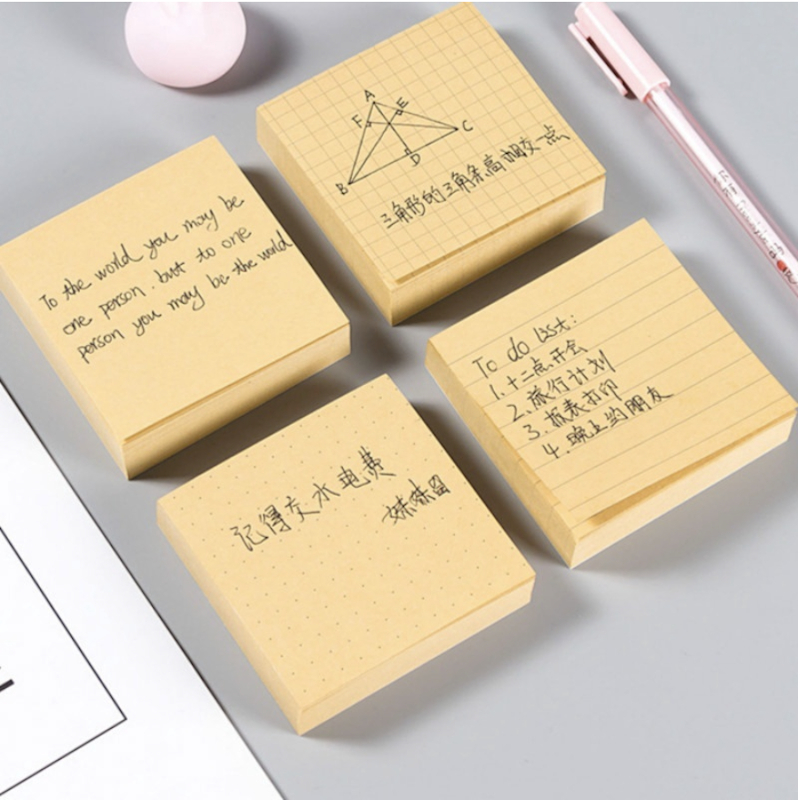Simple Horizontal Line Grid Blank Memo Pads 2