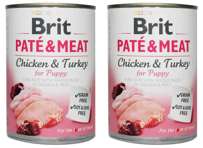 Pate and Meat Puppy Chicken and Turkey Wet Dog Food  1