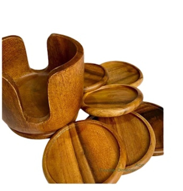 Coaster Set With Holder 1